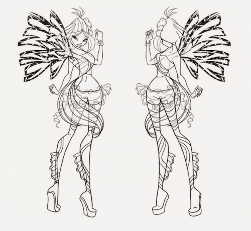 Флора Сиреникс вид спереди и сзади