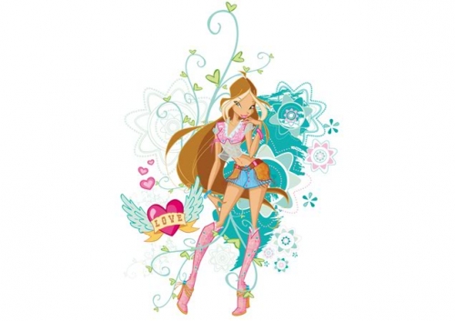 Флора ковбойский стиль, картинка с орнаментом