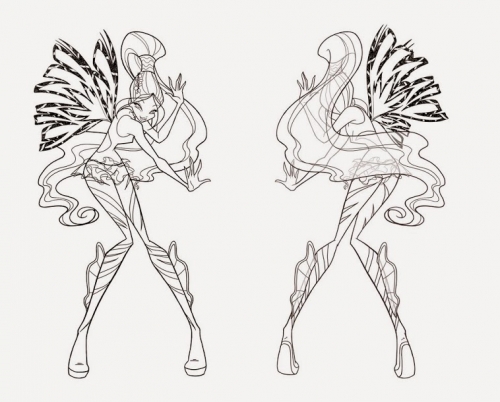 Лейла Сиреникс вид спереди и сзади