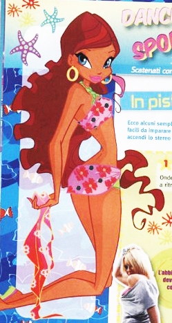 Лейла в купальнике, картинка из итальянского журнала винкс 76