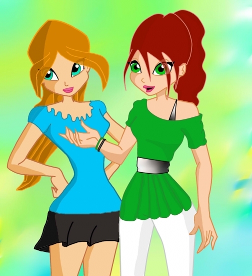 Ann and Aelita best friends.By AnnK,Aelita(Aelina)