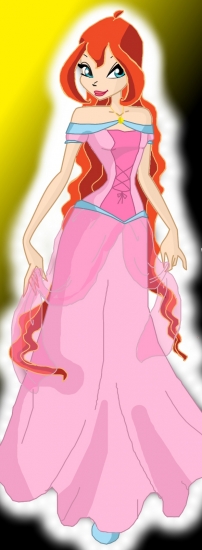 Блумми в платье