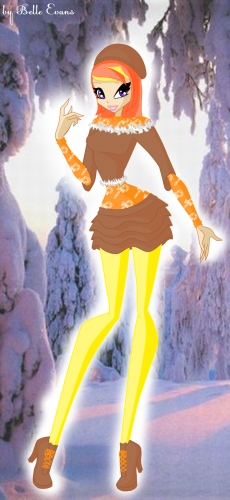 Милисса в зимнем костюме))