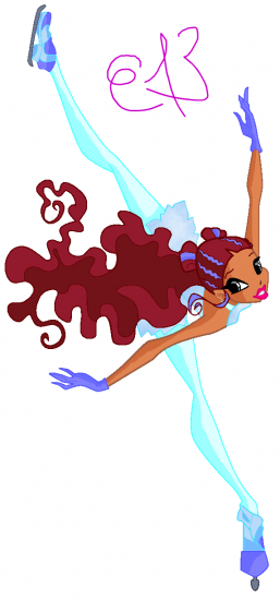 Айша на льду в Paint, автор Эммик 13