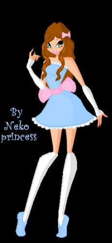 Диана в голубом платье