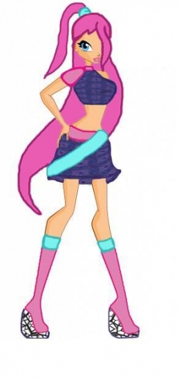 Девушка с розовыми волосами