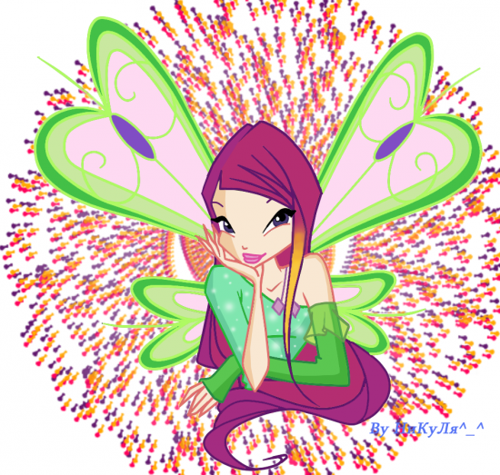 обработаная раскраска Рокси