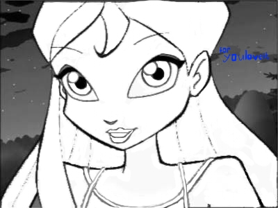 Раскраска какая то фея из Алфеи