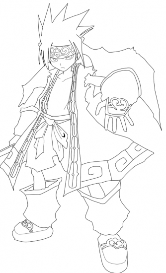 Раскраска шаман кинг Хорохоро