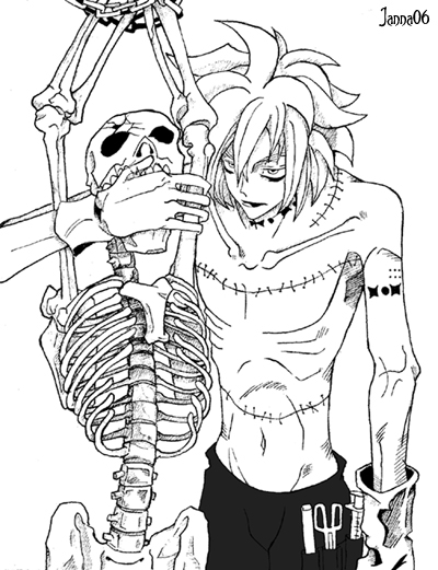 Раскраска шаман кинг Фауст VII