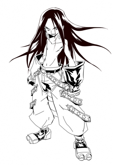 Раскраска шаман кинг Зик