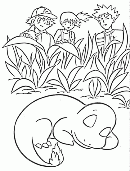 Попытка поймать покемона раскраска