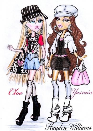 Рисунок Хайден Виллиама Братц Хлоя и Жасмин