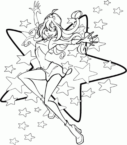 Раскраска Блум звездочки