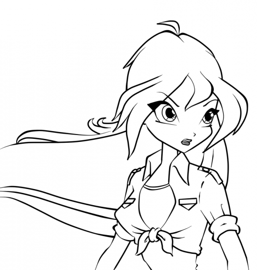 Раскраска Блум рисовка из спешала