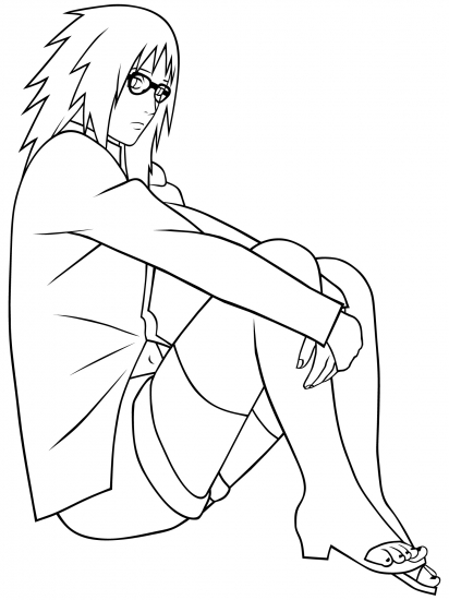 Раскраска Наруто: Карин