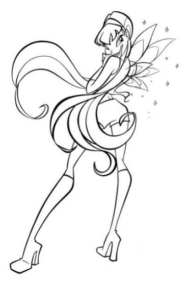 Раскраска Stella Winx Club