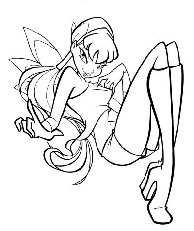 Раскраска Winx Club Stella