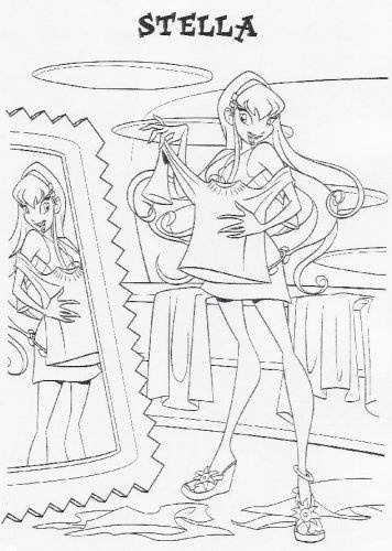 Раскраска комната Стеллы