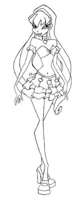 Раскраска Стелла модница