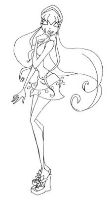 Раскраска Stella Винкс Клуб