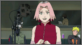 Анимация Наруто: Сакура изображает Хинату