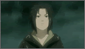 Анимашка Наруто: Саске под дождем