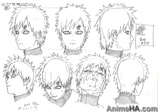 Гаара шипуден, зарисовки
