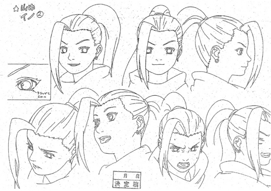 Зарисовки головы Ино