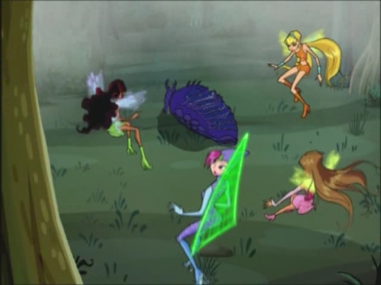 винкс дерутся с монстром