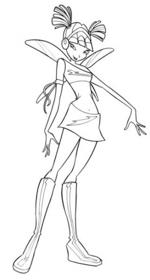 Раскраска Муза Клуб Винкс