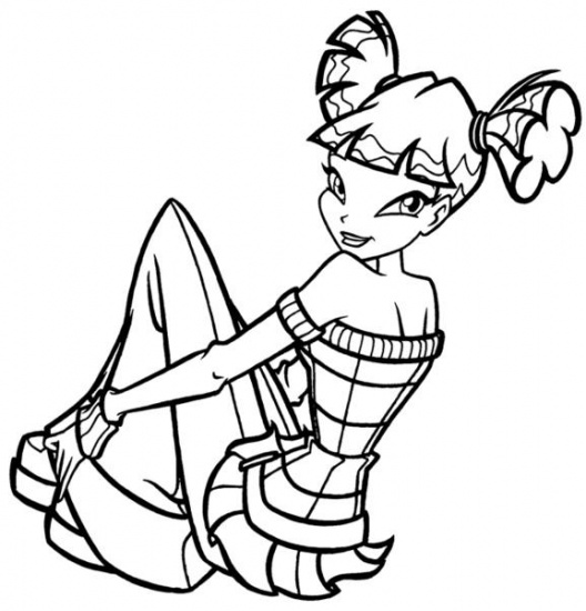 Муза винкс раскраска