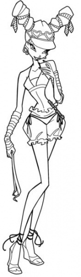 Муза на пляже раскраска