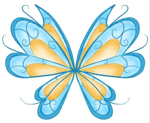 Такие же крылья без украшений