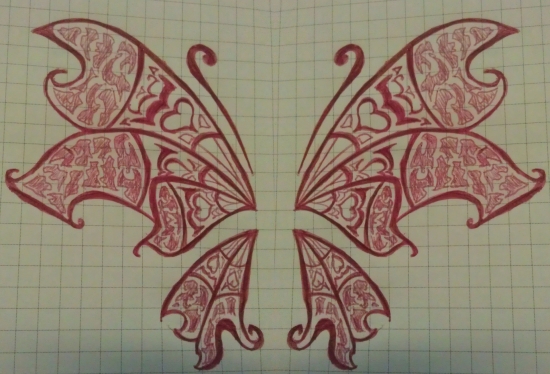 Крылья. ВНЕЗАПНО красные.