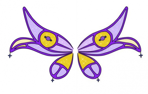 Крылья енчантикса Салин - рисовка мультфильма