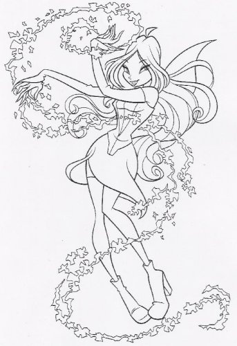 Раскраска Флора Winx Club