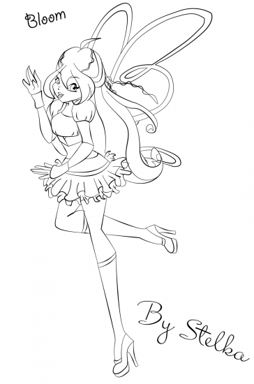 Раскраска Блум беливикс