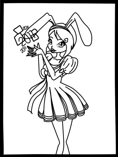 Раскраска Текны, из арта Flora In Bloom