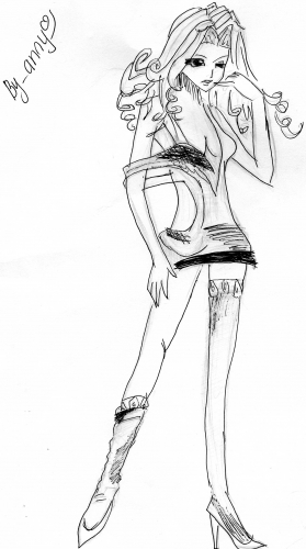 Рисунки в стиле аниме 334