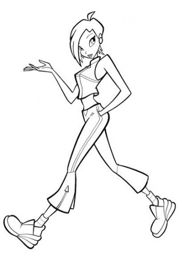 Раскраска Винкс Клуб Текна