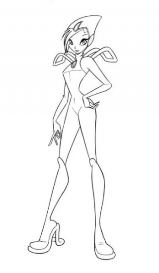 Раскраска Текна Винкс Клуб