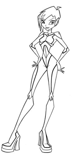 Раскраска Club Winx Tecna