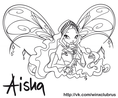 Раскраска Винкс Биливикс Лейла