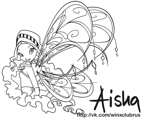 Раскраска Винкс Биливикс Лейла
