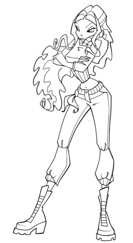 Раскраска Лейла Винкс