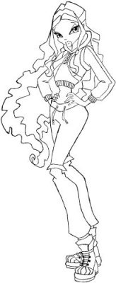 Раскраска Лейла Винкс Клуб