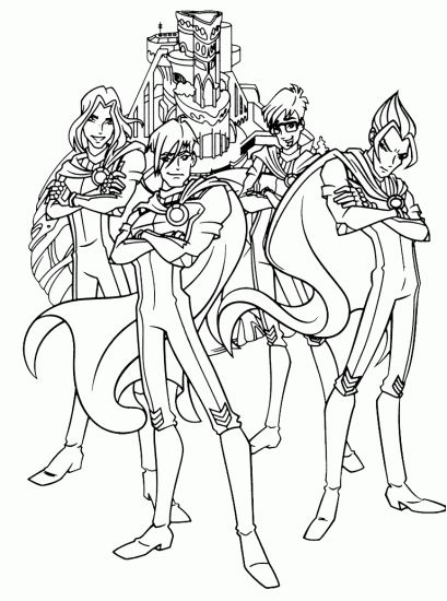 Раскраска Специалисты Винкс