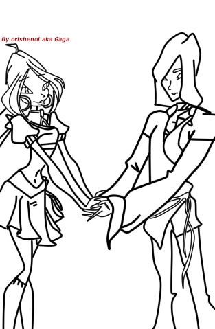 Раскраска Хелии и Флоры