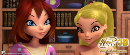 Блум и Стелла, кадр из фильма Winx 3D. Волшебное приключение